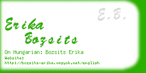 erika bozsits business card